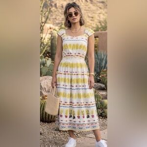 60’s Cactus Midi Dress Size S